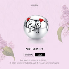 Load image into Gallery viewer, S925 Sterling Silver I Love My Home Beaded DIY Bracelet Accessories