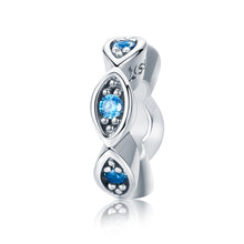Load image into Gallery viewer, Lucky Eyes Beaded S925 Sterling Silver Loose Beads DIY Bracelet Silver Beads