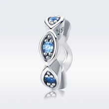 Load image into Gallery viewer, Lucky Eyes Beaded S925 Sterling Silver Loose Beads DIY Bracelet Silver Beads