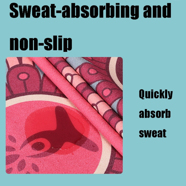 Portable Printed Non-slip Environmental Protection Yoga Mat Drape, Size: 185 x 63cm