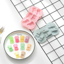 Load image into Gallery viewer, 6 PCS Creative Cake Chocolate Mold 3D Car Cartoon Household Silicone Baking Ice Tray Mold, 3D Car Shape (Blue), 3D Car Shape(Pink)