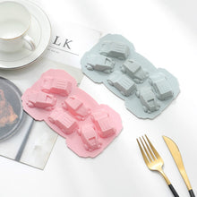 Load image into Gallery viewer, 6 PCS Creative Cake Chocolate Mold 3D Car Cartoon Household Silicone Baking Ice Tray Mold, 3D Car Shape (Blue), 3D Car Shape(Pink)