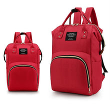 Load image into Gallery viewer, Mummy Bag Large Capacity Multifunctional Backpack Waterproof Baby Bottle Diaper Bag, Red, Green, Black, Pink Red, Red Beige Blue, Red White Blue, Light Pink, Pink, Dark Blue, Light Blue