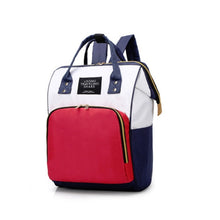 Load image into Gallery viewer, Mummy Bag Large Capacity Multifunctional Backpack Waterproof Baby Bottle Diaper Bag, Red, Green, Black, Pink Red, Red Beige Blue, Red White Blue, Light Pink, Pink, Dark Blue, Light Blue