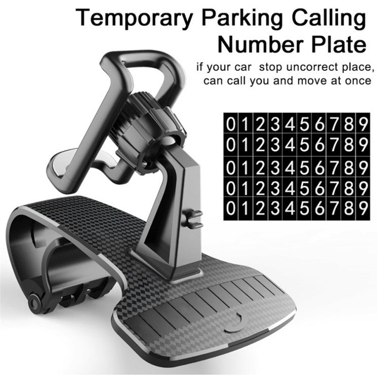 Car Mobile Phone Holder Buckle Instrument Trolley Inner Clip Mobile Phone Navigation Bracket With Number Plate, Navigation Bracket With Number Plate