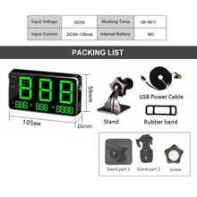 Load image into Gallery viewer, Kingneed C80 4.5inch HUD Car Head-up Display GPS Speed Meter Overspeed Alarm Mileage Altitude Clock, C80 4.5inch