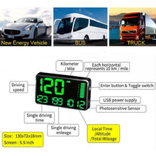 Load image into Gallery viewer, Kingneed C90 5.5inch HUD Car Head-up Display GPS Car Universal Mileage Speed Meter Speeding Alarm / GPS Satellite Speed Measurement, C90 5.5inch