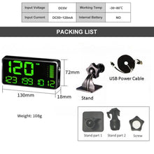 Load image into Gallery viewer, Kingneed C90 5.5inch HUD Car Head-up Display GPS Car Universal Mileage Speed Meter Speeding Alarm / GPS Satellite Speed Measurement, C90 5.5inch