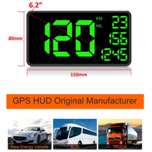 Load image into Gallery viewer, C1090 6.2 inch HUD Car Head-up Display GPS Car Universal Mileage Speed Meter Speeding Alarm / GPS Satellite Speed Measurement, C1090  6.2 inch