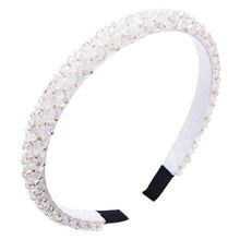 Load image into Gallery viewer, Handmade Fine-edged Fabric Headband Crystal Headband, White, Red, Black, Gray, Khaki