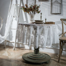 Load image into Gallery viewer, Round Lace Tablecloth Cover Cloth Retro Dining Table Coffee Table Tablecloth, 150 CM, 190 CM
