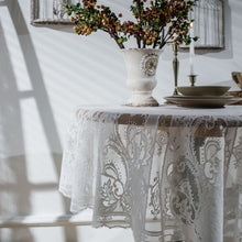 Load image into Gallery viewer, Round Lace Tablecloth Cover Cloth Retro Dining Table Coffee Table Tablecloth, 150 CM, 190 CM