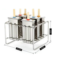 Load image into Gallery viewer, Stainless Steel DIY Ice Cream Mold Household Popsicle Ice Cream Mold, 6 Flat Head Double Grooves, 6 Round Head Double Grooves, 3 Flat 3 Round Head Double Grooves, 6 Watermelon Cups Double Slot