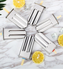 Load image into Gallery viewer, Stainless Steel DIY Ice Cream Mold Household Popsicle Ice Cream Mold, 6 Flat Head Double Grooves, 6 Round Head Double Grooves, 3 Flat 3 Round Head Double Grooves, 6 Watermelon Cups Double Slot