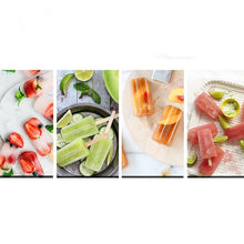 Load image into Gallery viewer, Stainless Steel DIY Ice Cream Mold Household Popsicle Ice Cream Mold, 6 Flat Head Double Grooves, 6 Round Head Double Grooves, 3 Flat 3 Round Head Double Grooves, 6 Watermelon Cups Double Slot
