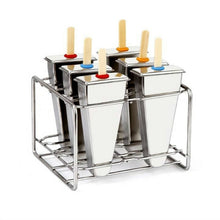 Load image into Gallery viewer, Stainless Steel DIY Ice Cream Mold Household Popsicle Ice Cream Mold, 6 Flat Head Double Grooves, 6 Round Head Double Grooves, 3 Flat 3 Round Head Double Grooves, 6 Watermelon Cups Double Slot