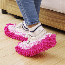 Load image into Gallery viewer, 2pcs Chenille Lazy Mopping Shoe Cover Clean Floor Removable and Washable Mop Random Colour, Floor Mop