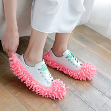 Load image into Gallery viewer, 2pcs Chenille Lazy Mopping Shoe Cover Clean Floor Removable and Washable Mop Random Colour, Floor Mop