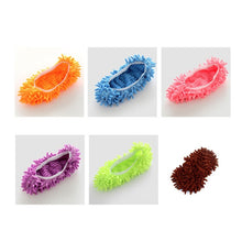 Load image into Gallery viewer, 2pcs Chenille Lazy Mopping Shoe Cover Clean Floor Removable and Washable Mop Random Colour, Floor Mop