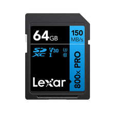 Load image into Gallery viewer, Lexar SD-800X Pro High Speed SD Card SLR Camera Memory Card, 32GB, 64GB, 128GB, 256GB, 512GB