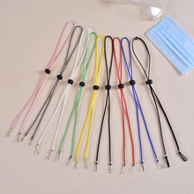 Load image into Gallery viewer, 10pcs Mask Anti-lost Adjustable Lanyard and Ear Hook, Cashmere, White, Black, Yellow, Green, Blue, Pink, Red, Grey