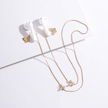 Load image into Gallery viewer, Universal Anti-lost Chain for Wireless Earphones Sweet and Simple Commuter Zircon Butterfly Anti-lost Necklace
