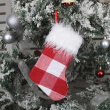 Load image into Gallery viewer, Christmas Tree Ornaments Decoration Supplies Gift Bag Plush Christmas Socks Gift Bag Pendant, Black and White, Red and White