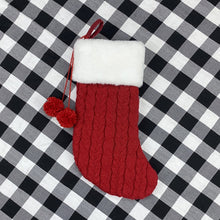 Load image into Gallery viewer, Christmas Knitted Socks Gift Bag Ornament Supplies Pendant, Red, Green, White