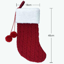 Load image into Gallery viewer, Christmas Knitted Socks Gift Bag Ornament Supplies Pendant, Red, Green, White