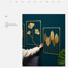 Load image into Gallery viewer, Living Room Wall Metal Leaf Wall Hanging Decoration TV Sofa Background Wall Wall Decoration