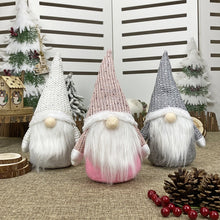 Load image into Gallery viewer, Christmas Decorations Window Decorations for Faceless Elderly Dolls Decorative Dolls, (Grey), (Pink), (White)