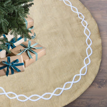 Load image into Gallery viewer, Christmas Decorations Jute Cloth Tree Skirt Tree Bottom Decoration Christmas Tree Apron, Jute Cloth Tree Skirt