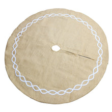 Load image into Gallery viewer, Christmas Decorations Jute Cloth Tree Skirt Tree Bottom Decoration Christmas Tree Apron, Jute Cloth Tree Skirt