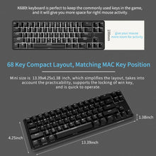 Load image into Gallery viewer, Ajazz K680T Mini USB Wired Dual-mode Charging 68-keys Laptop Bluetooth Mechanical Keyboard, Cable Length: 1.6m, Green Shaft, Black Shaft, Tea Shaft, Red Shaft