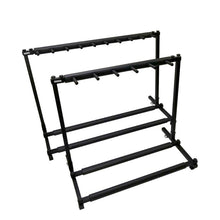 Load image into Gallery viewer, Foldable Long Metal Guitar Display Stand Shelf, Three Racks, Five Racks, Seven Racks, Nine Racks