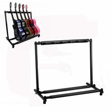 Load image into Gallery viewer, Foldable Long Metal Guitar Display Stand Shelf, Three Racks, Five Racks, Seven Racks, Nine Racks