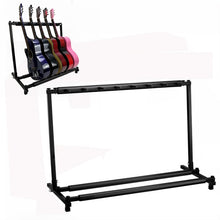 Load image into Gallery viewer, Foldable Long Metal Guitar Display Stand Shelf, Three Racks, Five Racks, Seven Racks, Nine Racks