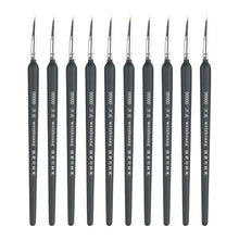 Load image into Gallery viewer, WeiZhuang Hook Line Pen Painting Hand-painted Watercolor Wolf Mint Hook Line Pen Painting Stroke Thin Line Brush, 10 PCS 00000 Dark Blue, 10 PCS 000 Dark Blue, 10 PCS 00 Dark Blue, 10 PCS 0 Dark Blue, 10 PCS 1 Dark Blue, 10 PCS 2 Dark Blue             ...