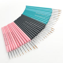 Load image into Gallery viewer, WeiZhuang Hook Line Pen Painting Hand-painted Watercolor Wolf Mint Hook Line Pen Painting Stroke Thin Line Brush, 10 PCS 00000 Dark Blue, 10 PCS 000 Dark Blue, 10 PCS 00 Dark Blue, 10 PCS 0 Dark Blue, 10 PCS 1 Dark Blue, 10 PCS 2 Dark Blue             ...