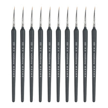 Load image into Gallery viewer, WeiZhuang Hook Line Pen Painting Hand-painted Watercolor Wolf Mint Hook Line Pen Painting Stroke Thin Line Brush, 10 PCS 00000 Dark Blue, 10 PCS 000 Dark Blue, 10 PCS 00 Dark Blue, 10 PCS 0 Dark Blue, 10 PCS 1 Dark Blue, 10 PCS 2 Dark Blue             ...