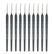 Load image into Gallery viewer, WeiZhuang Hook Line Pen Painting Hand-painted Watercolor Wolf Mint Hook Line Pen Painting Stroke Thin Line Brush, 10 PCS 00000 Dark Blue, 10 PCS 000 Dark Blue, 10 PCS 00 Dark Blue, 10 PCS 0 Dark Blue, 10 PCS 1 Dark Blue, 10 PCS 2 Dark Blue             ...