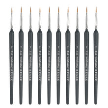 Load image into Gallery viewer, WeiZhuang Hook Line Pen Painting Hand-painted Watercolor Wolf Mint Hook Line Pen Painting Stroke Thin Line Brush, 10 PCS 00000 Dark Blue, 10 PCS 000 Dark Blue, 10 PCS 00 Dark Blue, 10 PCS 0 Dark Blue, 10 PCS 1 Dark Blue, 10 PCS 2 Dark Blue             ...