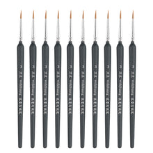 Load image into Gallery viewer, WeiZhuang Hook Line Pen Painting Hand-painted Watercolor Wolf Mint Hook Line Pen Painting Stroke Thin Line Brush, 10 PCS 00000 Dark Blue, 10 PCS 000 Dark Blue, 10 PCS 00 Dark Blue, 10 PCS 0 Dark Blue, 10 PCS 1 Dark Blue, 10 PCS 2 Dark Blue             ...