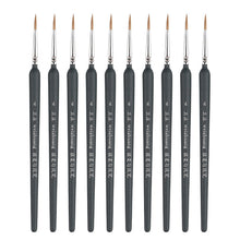 Load image into Gallery viewer, WeiZhuang Hook Line Pen Painting Hand-painted Watercolor Wolf Mint Hook Line Pen Painting Stroke Thin Line Brush, 10 PCS 00000 Dark Blue, 10 PCS 000 Dark Blue, 10 PCS 00 Dark Blue, 10 PCS 0 Dark Blue, 10 PCS 1 Dark Blue, 10 PCS 2 Dark Blue             ...
