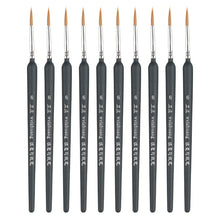 Load image into Gallery viewer, WeiZhuang Hook Line Pen Painting Hand-painted Watercolor Wolf Mint Hook Line Pen Painting Stroke Thin Line Brush, 10 PCS 00000 Dark Blue, 10 PCS 000 Dark Blue, 10 PCS 00 Dark Blue, 10 PCS 0 Dark Blue, 10 PCS 1 Dark Blue, 10 PCS 2 Dark Blue             ...