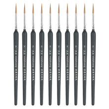 Load image into Gallery viewer, WeiZhuang Hook Line Pen Painting Hand-painted Watercolor Wolf Mint Hook Line Pen Painting Stroke Thin Line Brush, 10 PCS 00000 Dark Blue, 10 PCS 000 Dark Blue, 10 PCS 00 Dark Blue, 10 PCS 0 Dark Blue, 10 PCS 1 Dark Blue, 10 PCS 2 Dark Blue             ...