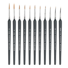 Load image into Gallery viewer, WeiZhuang Hook Line Pen Painting Hand-painted Watercolor Wolf Mint Hook Line Pen Painting Stroke Thin Line Brush, 10 PCS 00000 Dark Blue, 10 PCS 000 Dark Blue, 10 PCS 00 Dark Blue, 10 PCS 0 Dark Blue, 10 PCS 1 Dark Blue, 10 PCS 2 Dark Blue             ...