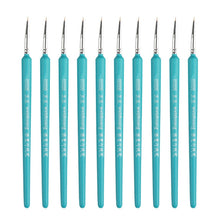 Load image into Gallery viewer, WeiZhuang Hook Line Pen Painting Hand-painted Watercolor Wolf Mint Hook Line Pen Painting Stroke Thin Line Brush, 10 PCS 00000 Dark Blue, 10 PCS 000 Dark Blue, 10 PCS 00 Dark Blue, 10 PCS 0 Dark Blue, 10 PCS 1 Dark Blue, 10 PCS 2 Dark Blue             ...
