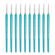 Load image into Gallery viewer, WeiZhuang Hook Line Pen Painting Hand-painted Watercolor Wolf Mint Hook Line Pen Painting Stroke Thin Line Brush, 10 PCS 00000 Dark Blue, 10 PCS 000 Dark Blue, 10 PCS 00 Dark Blue, 10 PCS 0 Dark Blue, 10 PCS 1 Dark Blue, 10 PCS 2 Dark Blue             ...