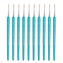 Load image into Gallery viewer, WeiZhuang Hook Line Pen Painting Hand-painted Watercolor Wolf Mint Hook Line Pen Painting Stroke Thin Line Brush, 10 PCS 00000 Dark Blue, 10 PCS 000 Dark Blue, 10 PCS 00 Dark Blue, 10 PCS 0 Dark Blue, 10 PCS 1 Dark Blue, 10 PCS 2 Dark Blue             ...